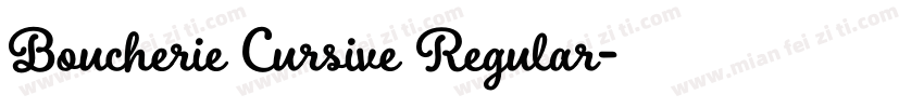 Boucherie Cursive Regular字体转换